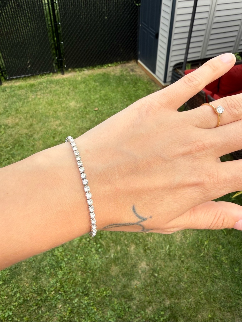 Swarvoski Tennis Bracelet with Clear Stones